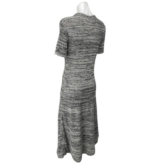Paul Smith Gray Silk Wool Knit Short Sleeve Midi Maxi A-Line Sweater Dress Sz S - Picture 2 of 5
